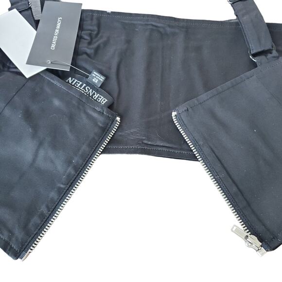 NWT Danielle Bernstein Black Poplin Crop Tank Top Size 12 - Picture 7 of 11